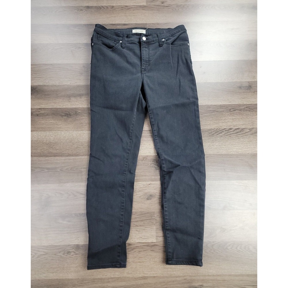 Madewell High Rise‎ Skinny Jeans Size 31x27 Dark Wash Black Stretch Denim Womens